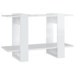 Vidaxl biblioth�que / s�parateur de pi�ce blanc brillant 80x30x51 cm