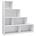 Vidaxl biblioth�que / s�parateur de pi�ce blanc brillant bois ing�nierie