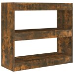 Vidaxl biblioth�que / s�parateur de pi�ce ch�ne fum� 80x30x72 cm