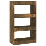 Vidaxl biblioth�que / s�parateur de pi�ce ch�ne fum� bois d'ing�nierie