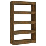 Vidaxl bibliothque / sparateur de pice chne fum bois d'ingnierie