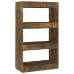 Vidaxl biblioth�que / s�parateur de pi�ce ch�ne fum� bois d'ing�nierie