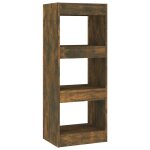 Vidaxl biblioth�que / s�parateur de pi�ce ch�ne fum� bois d'ing�nierie