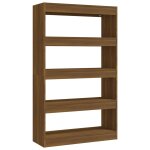 Vidaxl biblioth�que / s�parateur de pi�ce ch�ne marron bois d'ing�nierie