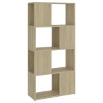 Vidaxl biblioth�que / s�parateur de pi�ce ch�ne sonoma 60x24x124, 5 cm