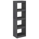 Vidaxl biblioth�que / s�parateur de pi�ce gris 40x30x135, 5 cm pin massif