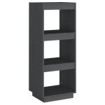 Vidaxl bibliothque / sparateur de pice gris 40x35x103 cm pin massif