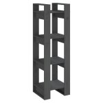 Vidaxl bibliothque / sparateur de pice gris 41x35x125 cm pin solide