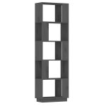 Vidaxl bibliothque / sparateur de pice gris 51x25x163, 5 cm pin solide