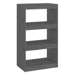 Vidaxl bibliothque / sparateur de pice gris 60x30x103, 5 cm pin massif