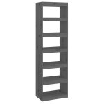 Vidaxl biblioth�que / s�parateur de pi�ce gris 60x30x199, 5 cm pin massif