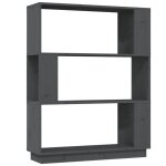 Vidaxl bibliothèque / séparateur de pièce gris 80x25x101 cm pin massif Vidaxl bibliothèque / séparateur de pièce gris 80x25x101 cm pin massif