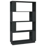 Vidaxl bibliothque / sparateur de pice gris 80x25x132 cm pin massif