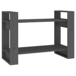 Vidaxl bibliothque / sparateur de pice gris 80x35x56, 5 cm pin solide