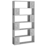 Vidaxl biblioth�que / s�parateur de pi�ce gris b�ton 100x24x188 cm