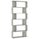 Vidaxl biblioth�que / s�parateur de pi�ce gris b�ton bois d'ing�nierie