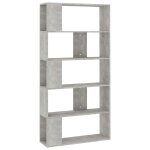 Vidaxl biblioth�que / s�parateur de pi�ce gris b�ton bois d?ing�nierie