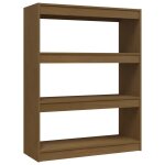 Vidaxl bibliothque / sparateur de pice marron miel 100x30x103 cm pin