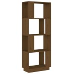 Vidaxl biblioth�que / s�parateur de pi�ce marron miel 51x25x132 cm pin