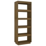 Vidaxl biblioth�que / s�parateur de pi�ce marron miel 60x35x167 cm pin