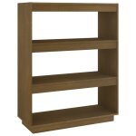 Vidaxl bibliothque / sparateur de pice marron miel 80x35x103 cm pin