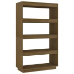 Vidaxl biblioth�que / s�parateur de pi�ce marron miel 80x35x135 cm pin
