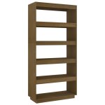 Vidaxl bibliothque / sparateur de pice marron miel 80x35x167 cm pin