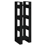 Vidaxl bibliothque / sparateur de pice noir 41x35x125 cm pin massif