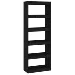 Vidaxl biblioth�que / s�parateur de pi�ce noir 60x30x167, 5 cm pin massif