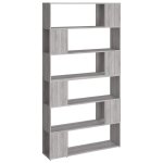 Vidaxl bibliothque / sparateur de pice sonoma gris 100x24x188 cm
