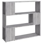 Vidaxl biblioth�que / s�parateur de pi�ce sonoma gris 100x24x94 cm