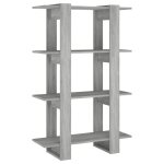 Vidaxl bibliothque / sparateur de pice sonoma gris 80x30x123, 5 cm