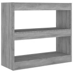 Vidaxl biblioth�que / s�parateur de pi�ce sonoma gris 80x30x72 cm