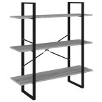 Vidaxl biblioth�que sonoma gris 100x30x105 cm bois d'ing�nierie