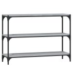 Vidaxl biblioth�que sonoma gris 100x33x70, 5 cm bois d'ing�nierie acier