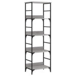 Vidaxl biblioth�que sonoma gris 50x33x153 cm bois d'ing�nierie