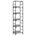 Vidaxl biblioth�que sonoma gris 50x33x188, 5 cm bois d'ing�nierie