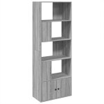 Vidaxl biblioth�que sonoma gris 70x36x189 cm bois d'ing�nierie