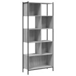 Vidaxl biblioth�que sonoma gris 72x28x172 cm bois d'ing�nierie