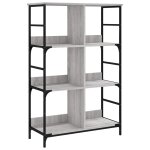 Vidaxl bibliothque sonoma gris 78, 5x33x117, 5 cm bois d'ingnierie