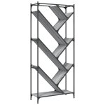 Vidaxl bibliothque sonoma gris 79x30x180 cm bois ingnierie et mtal