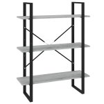 Vidaxl biblioth�que sonoma gris 80x30x105 cm bois d'ing�nierie