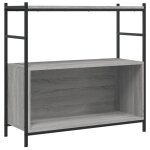 Vidaxl biblioth�que sonoma gris 80x30x78, 5 cm bois d'ing�nierie et fer