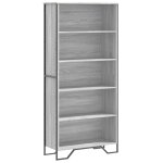 Vidaxl biblioth�que sonoma gris 80x31x169 cm bois d'ing�nierie