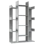 Vidaxl bibliothque sonoma gris 86x25, 5x140 cm bois d'ingnierie