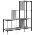 Vidaxl bibliothque sonoma gris 92x30x102 cm bois ingnierie et mtal