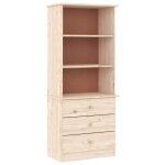 Vidaxl biblioth�que avec tiroirs alta 60x35x142 cm bois massif de pin