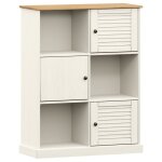 Vidaxl biblioth�que vigo blanc 90x35x114, 5 cm bois massif de pin