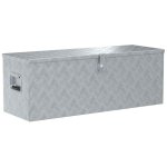 Vidaxl bo�te en aluminium 110, 5 x 38, 5 x 40 cm argent�