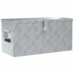 Vidaxl bo�te en aluminium 61, 5 x 26, 5 x 30 cm argent�